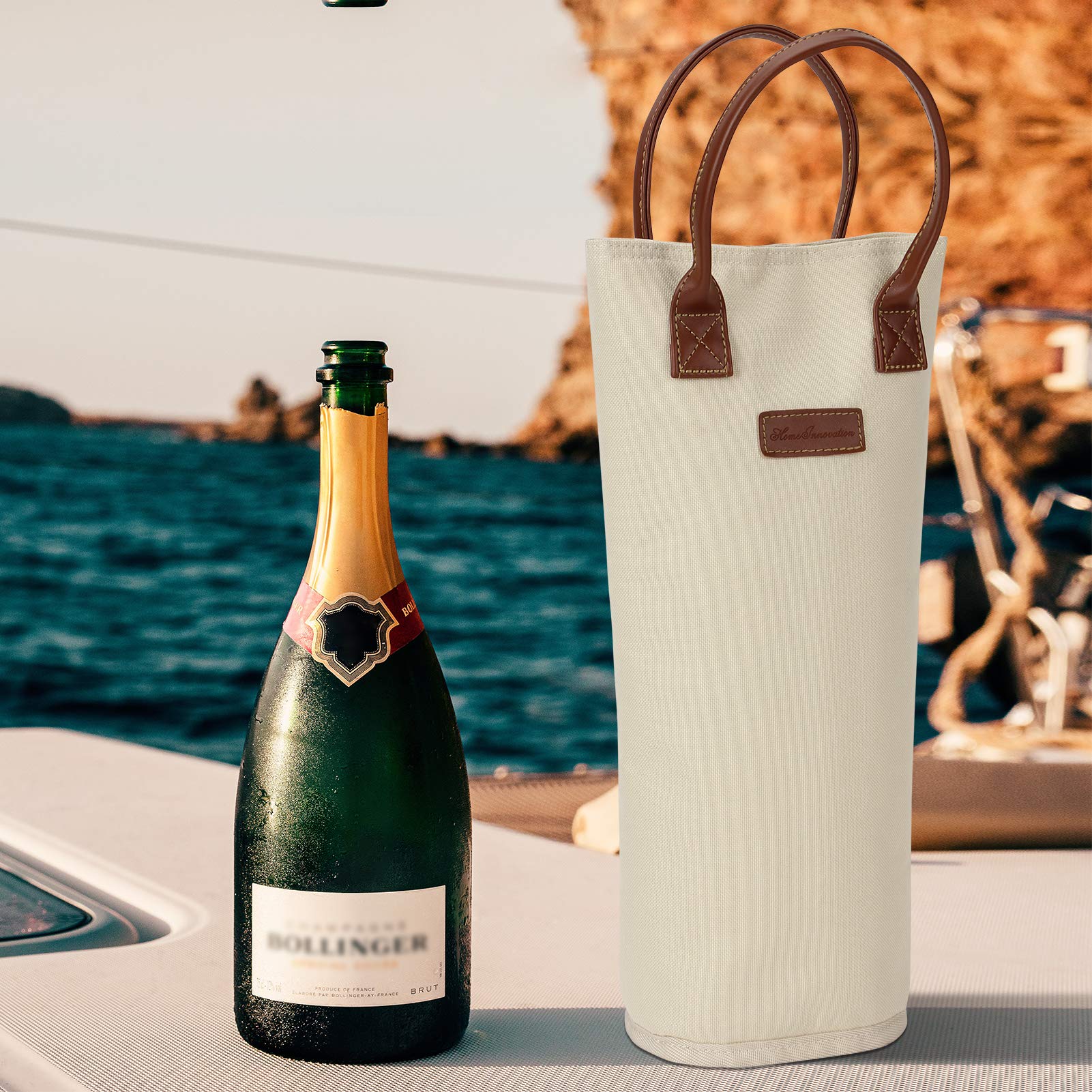 ZORMY wine tote leak-resistant liner keeps contents clean.