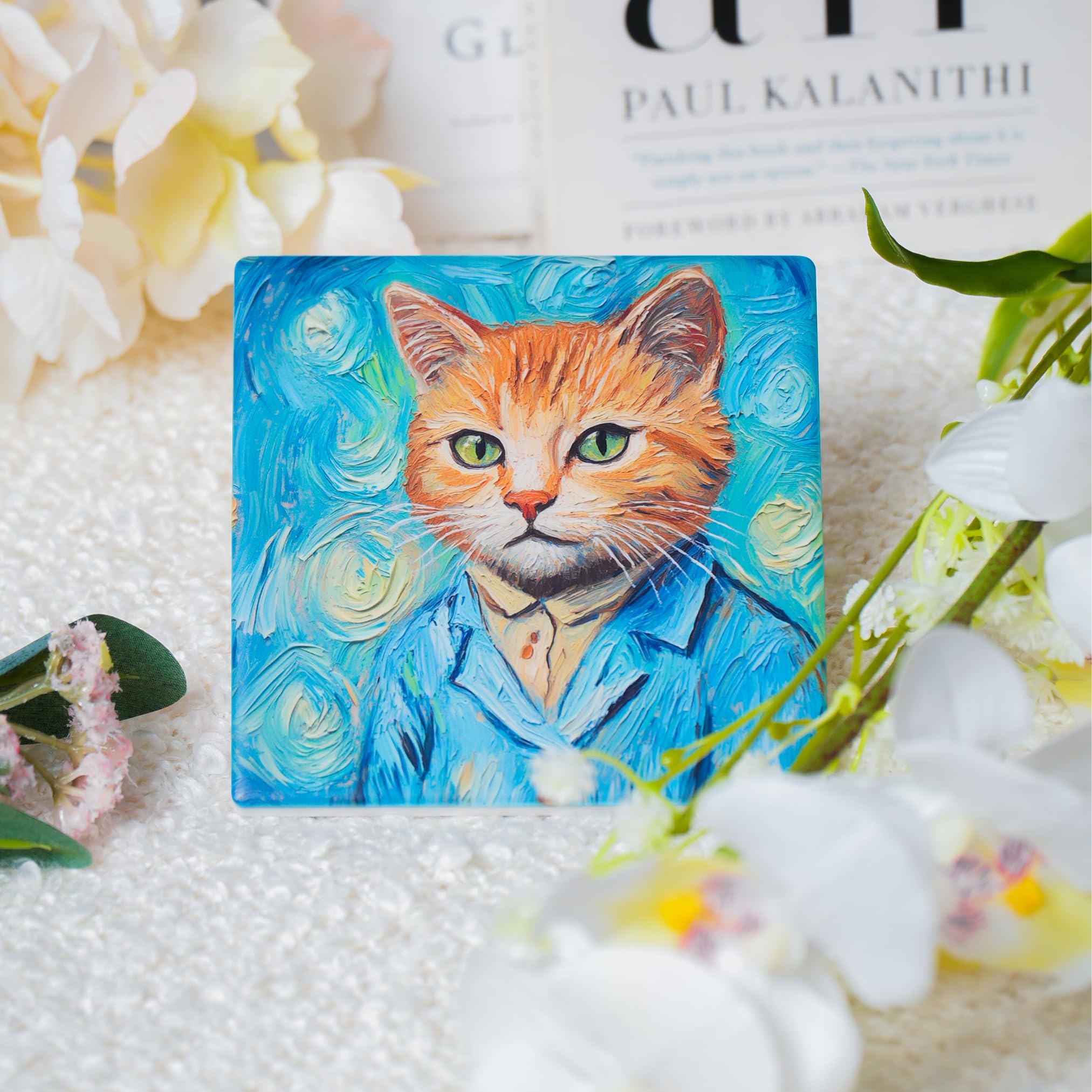 Zosiana Designs Gallery Cats coaster vibrant sublimation colors stay crisp