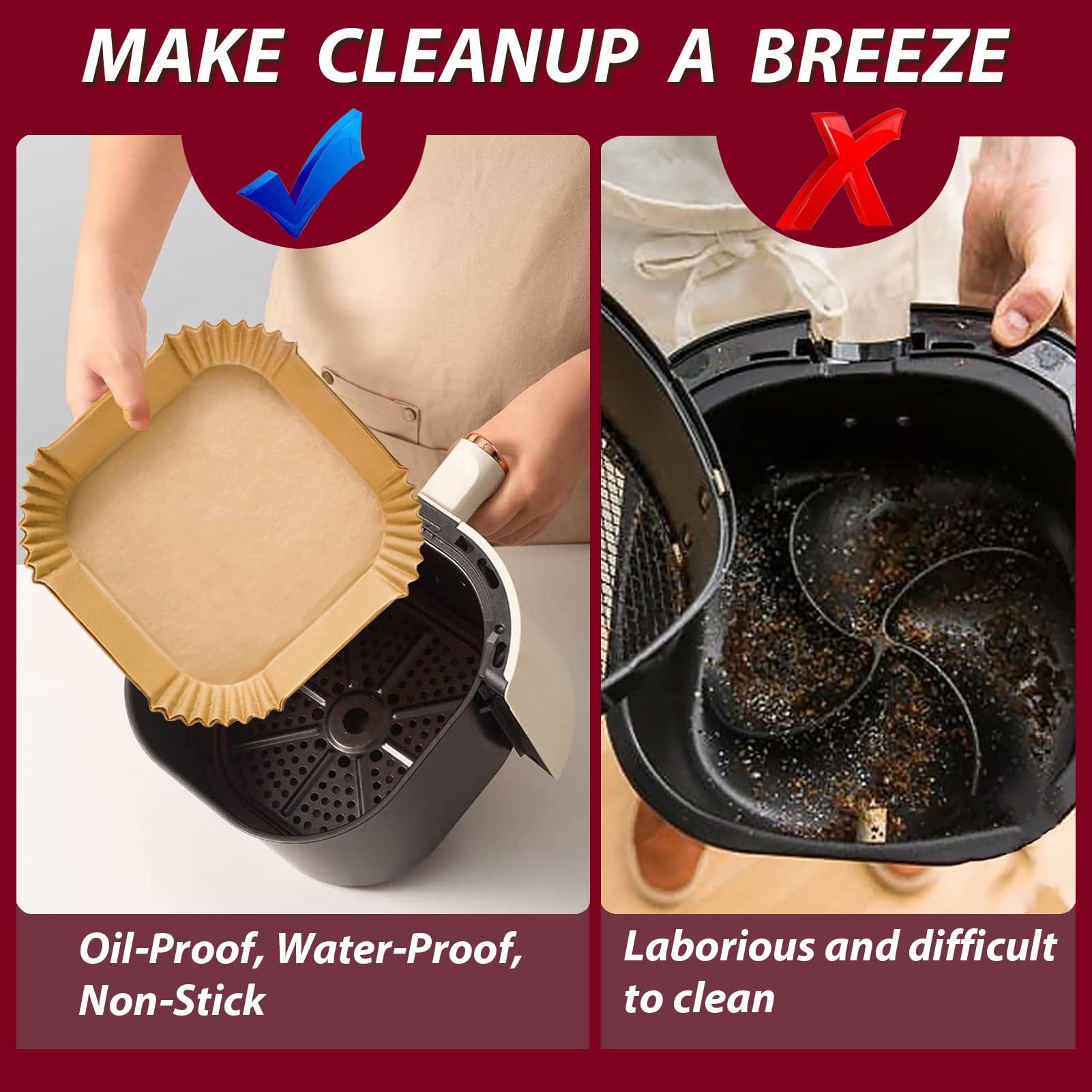 ZOWVAAM Dash 2.6qt liner works with 5.5 inch baskets for easy prep.