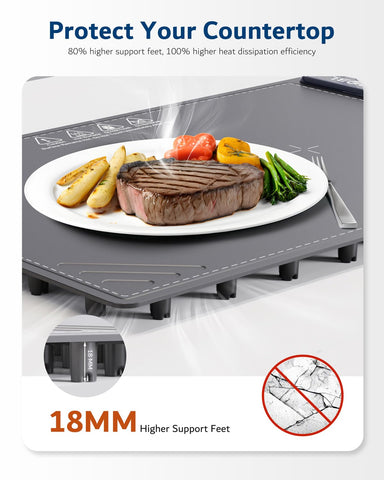 ZPPBL warming mat detachable 8ft cord for flexible kitchen setups