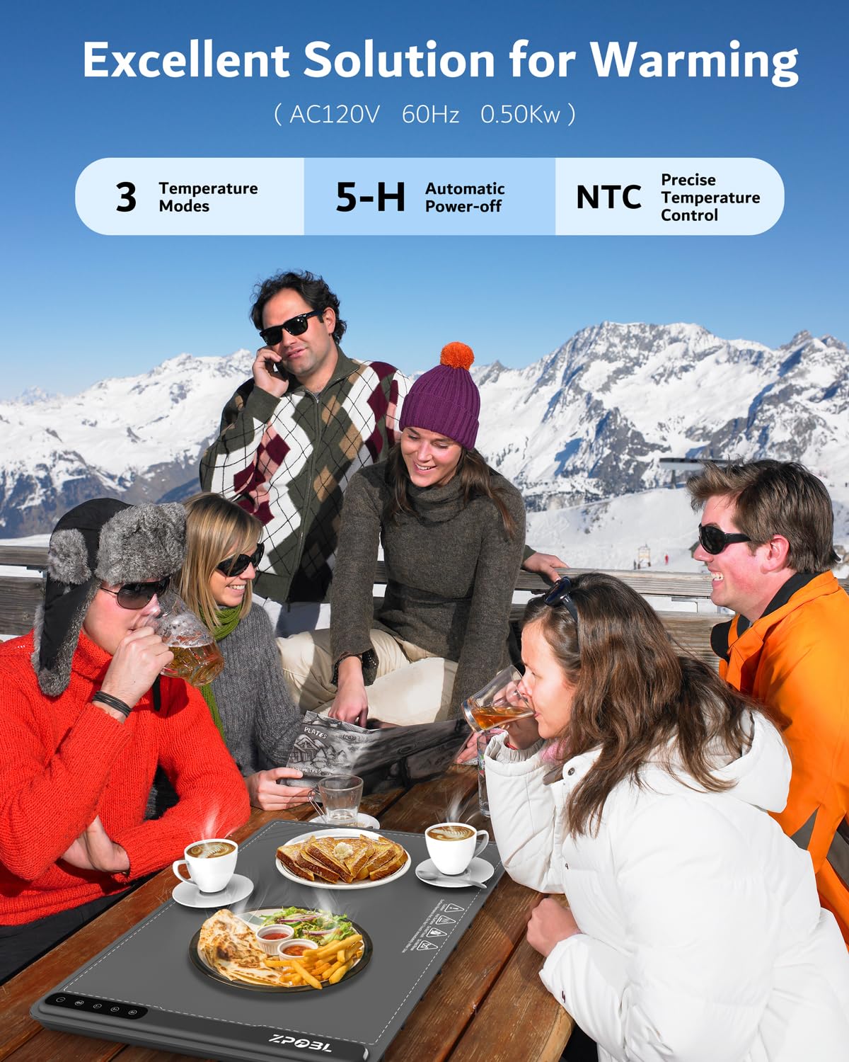 ZPPBL warming mat energy-efficient auto-off for safe, eco-friendly warmth