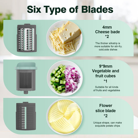 ZQOZQO dicing drum provides evenly sized cubes for salads.