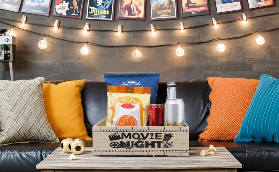 ZQUDBF tray helping organize popcorn, drinks, and snacks on a counter