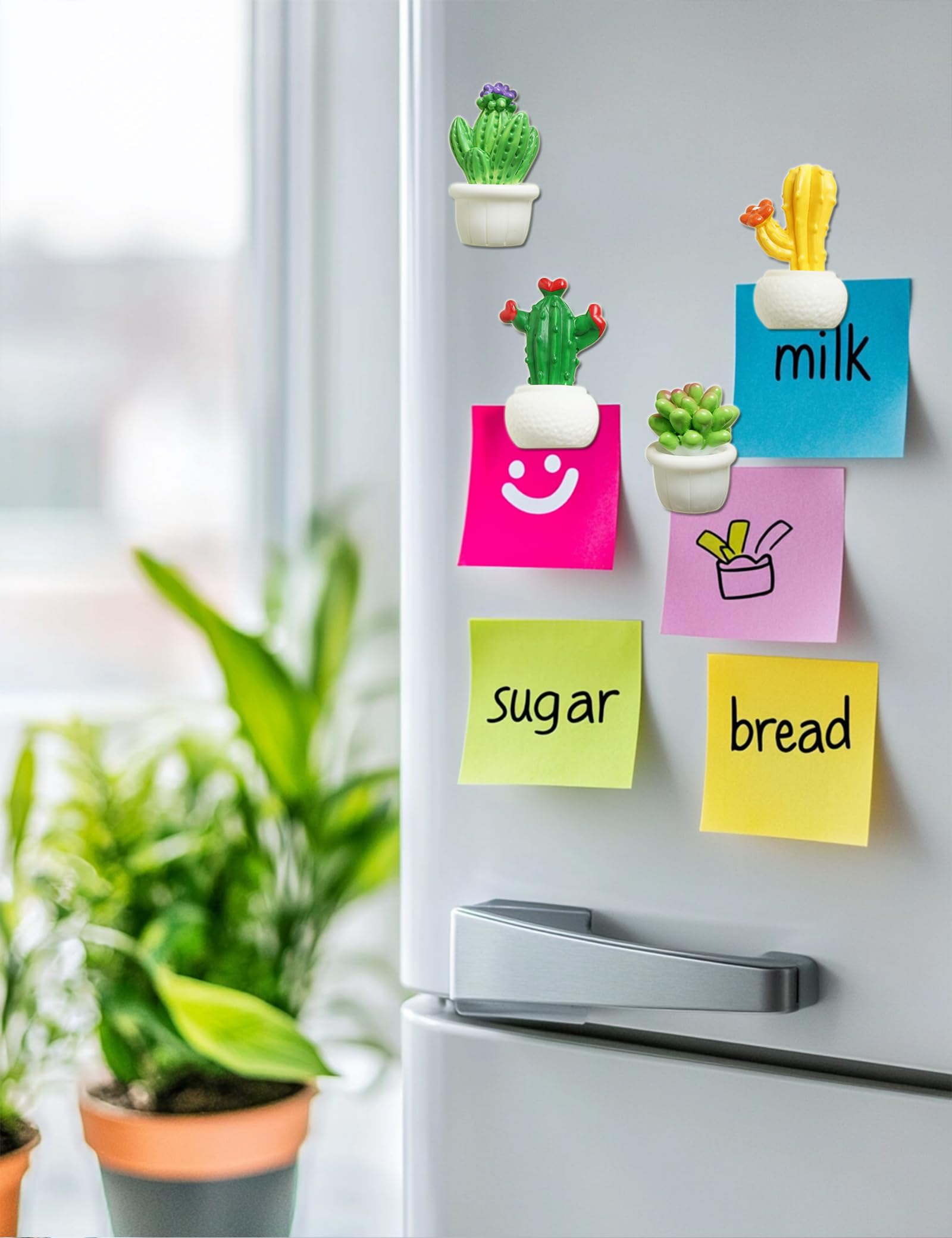 Zreal Cactus Magnets blend playful decor with practical organization.