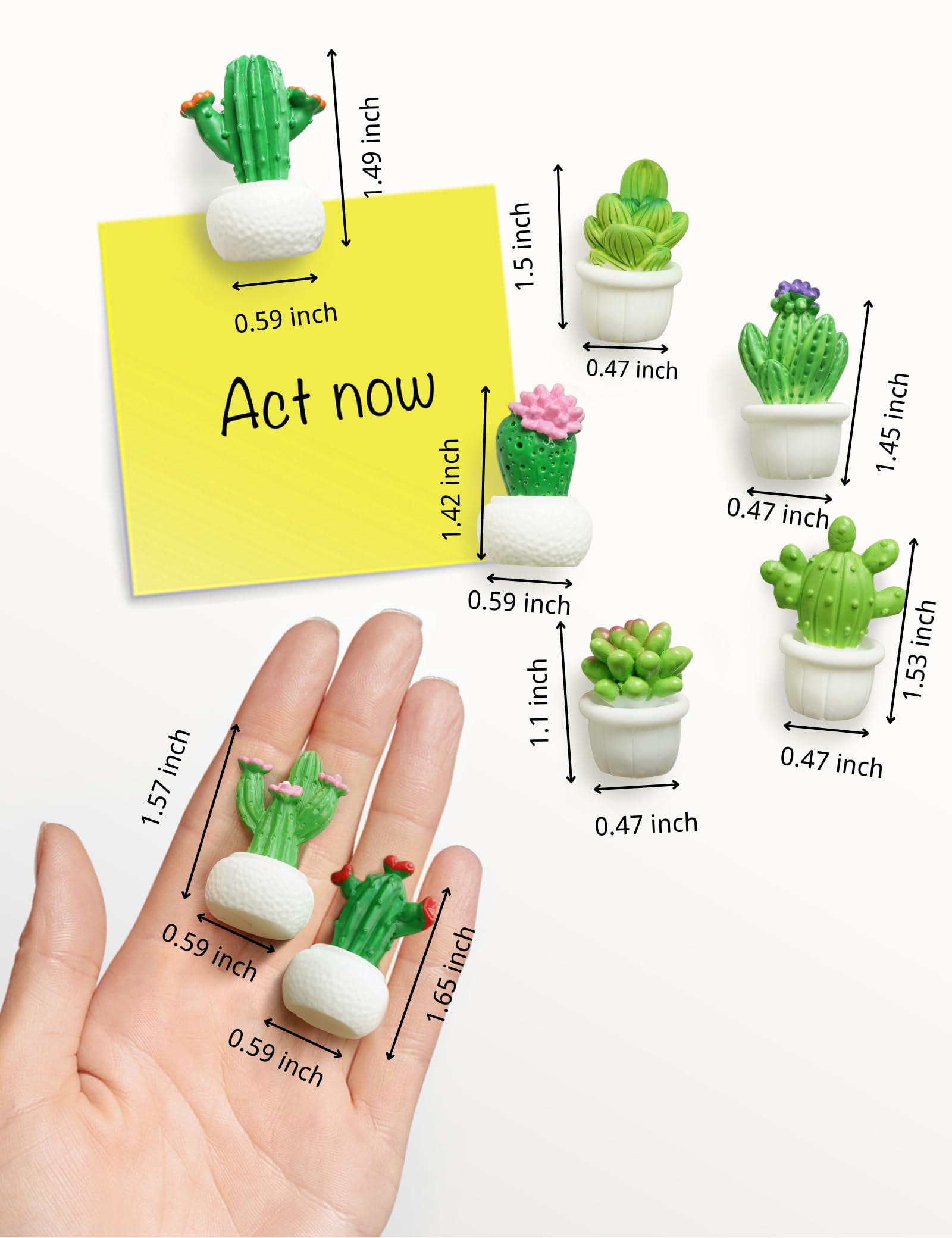 Zreal Cactus Magnets provide a strong grip for thicker items.