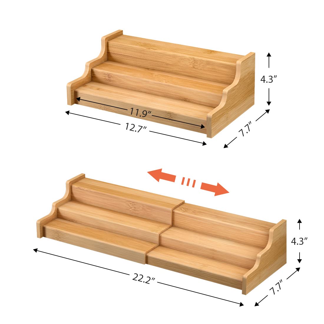 Easy-care bamboo surface that wipes clean and air dries.