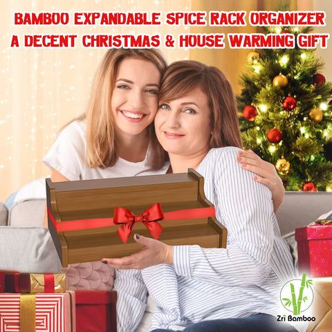 Zri Bamboo spice rack helps maximize small cupboards with tidy, accessible storage.