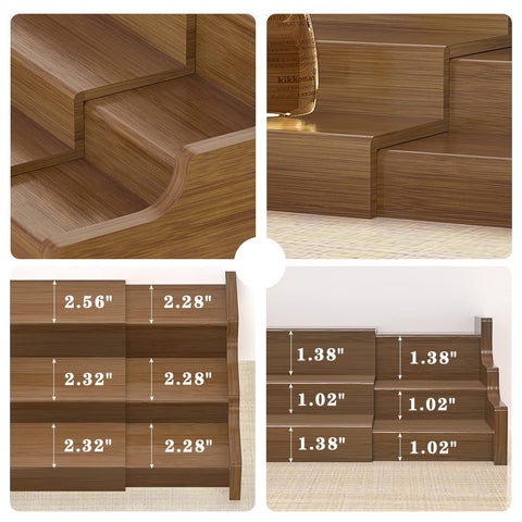 Zri Bamboo 3-tier organizer neatly groups jars by spice type for easy finding.