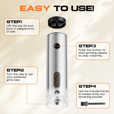 ZRZK stainless-steel body provides rust resistance and one-handed operation.