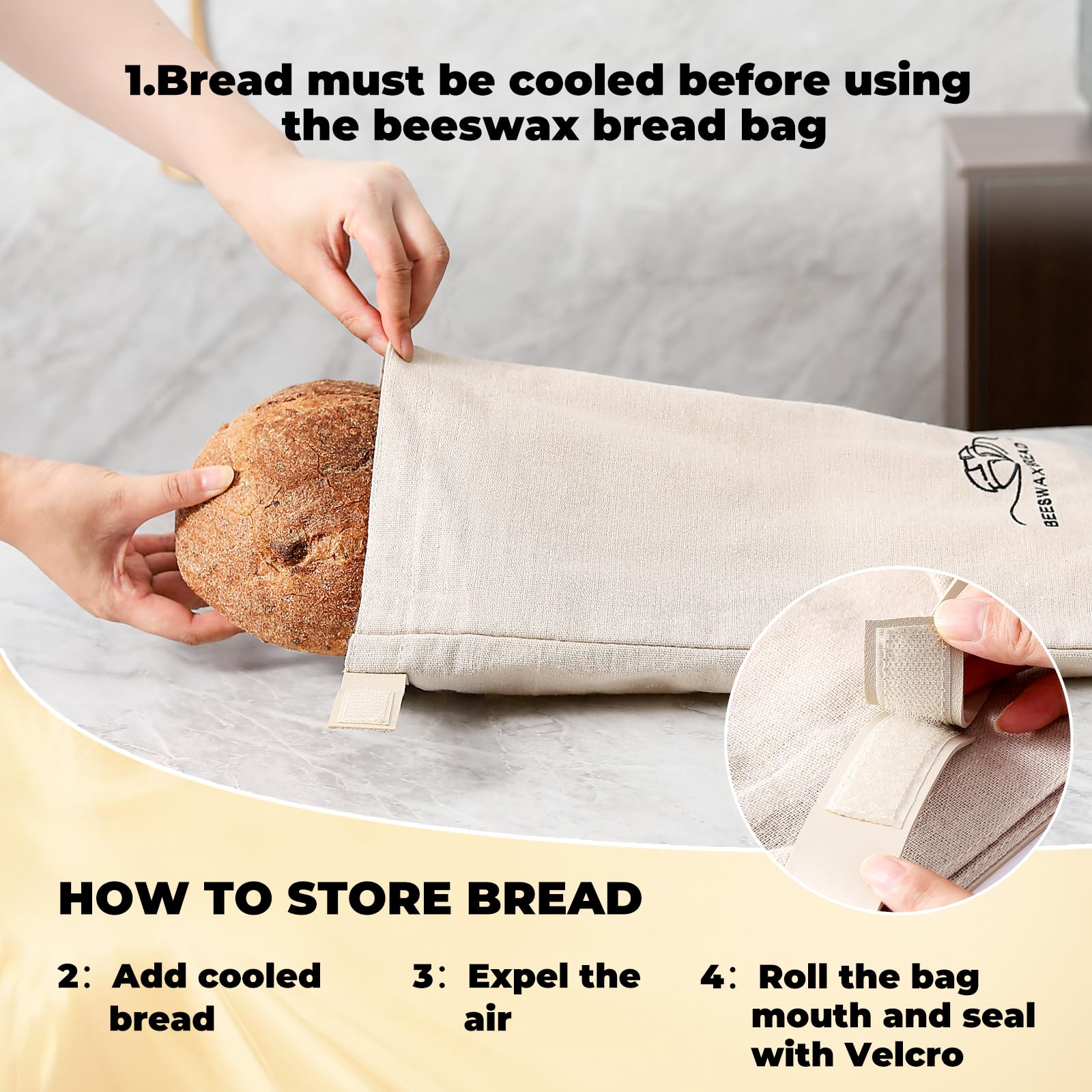 ZSHLXM compostable beeswax layer supports eco-friendly bread storage.