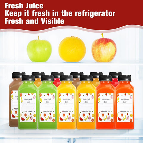 ztarraum clear 12oz juice bottle showcases colorful drinks