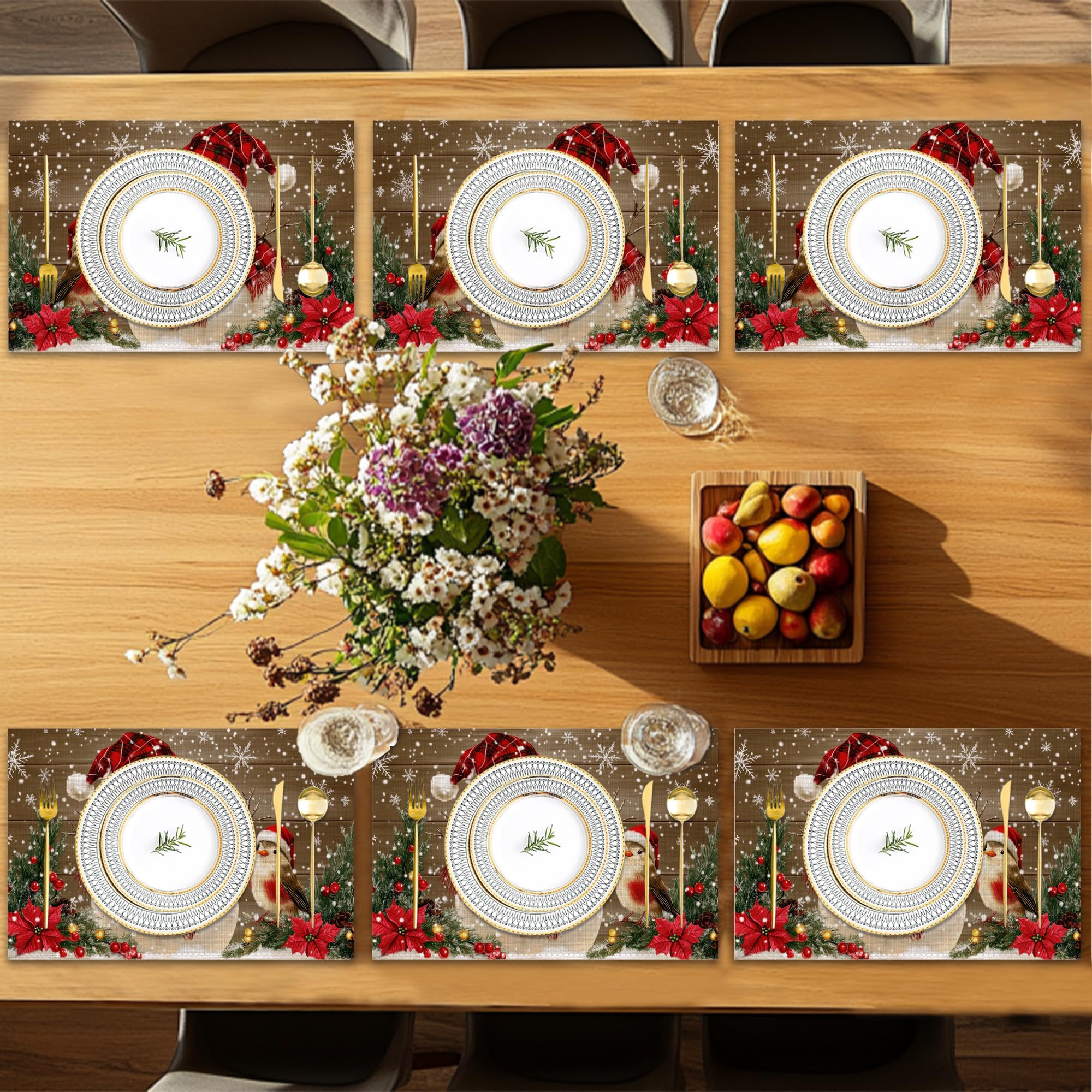 ZTHLL 12x18 inch placemats provide generous coverage.
