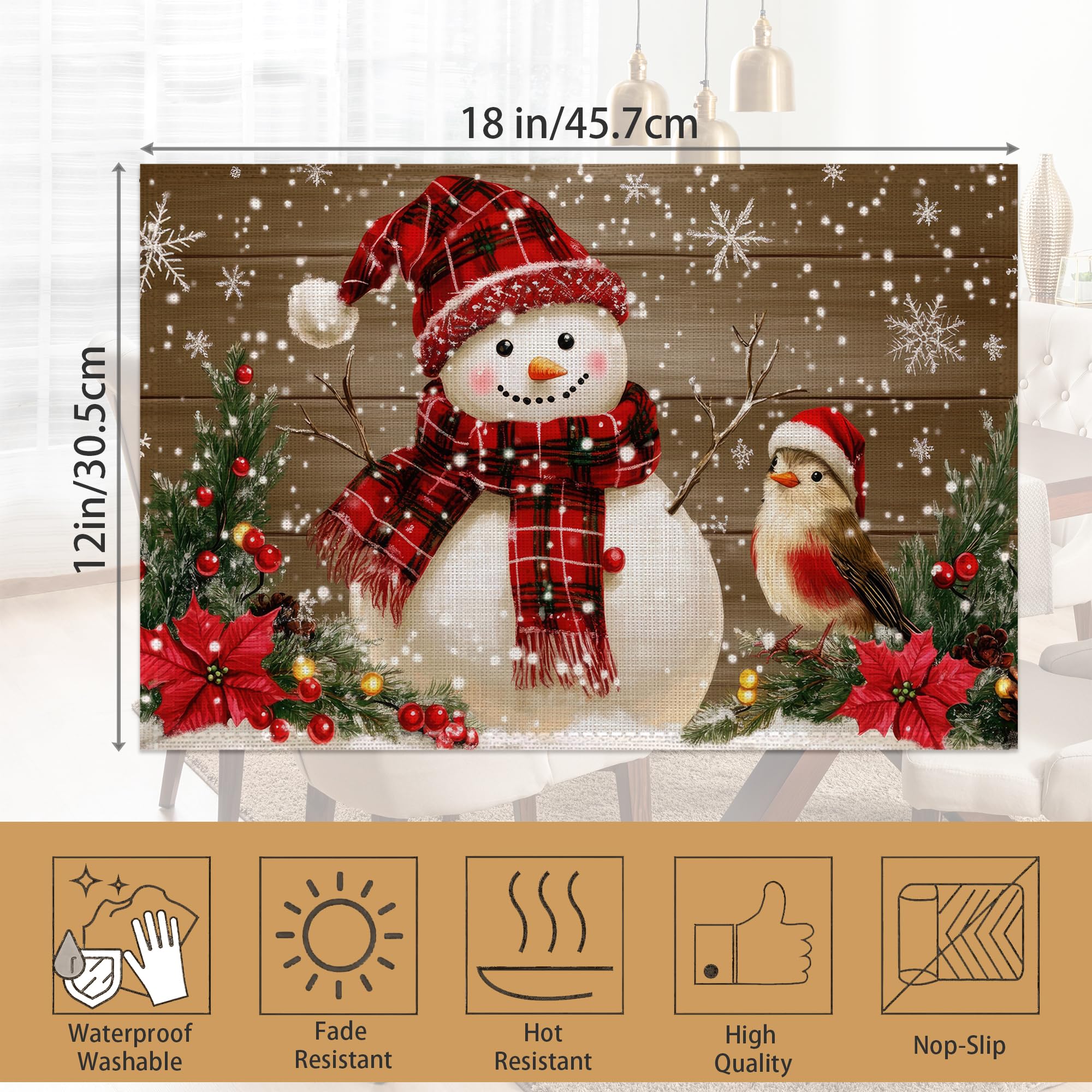 ZTHLL Holiday party decor mats create a playful table setting.