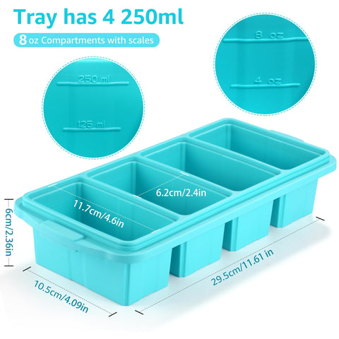 Ztomine multi-use freezer container keeps baking, smoothies, and meals organized.