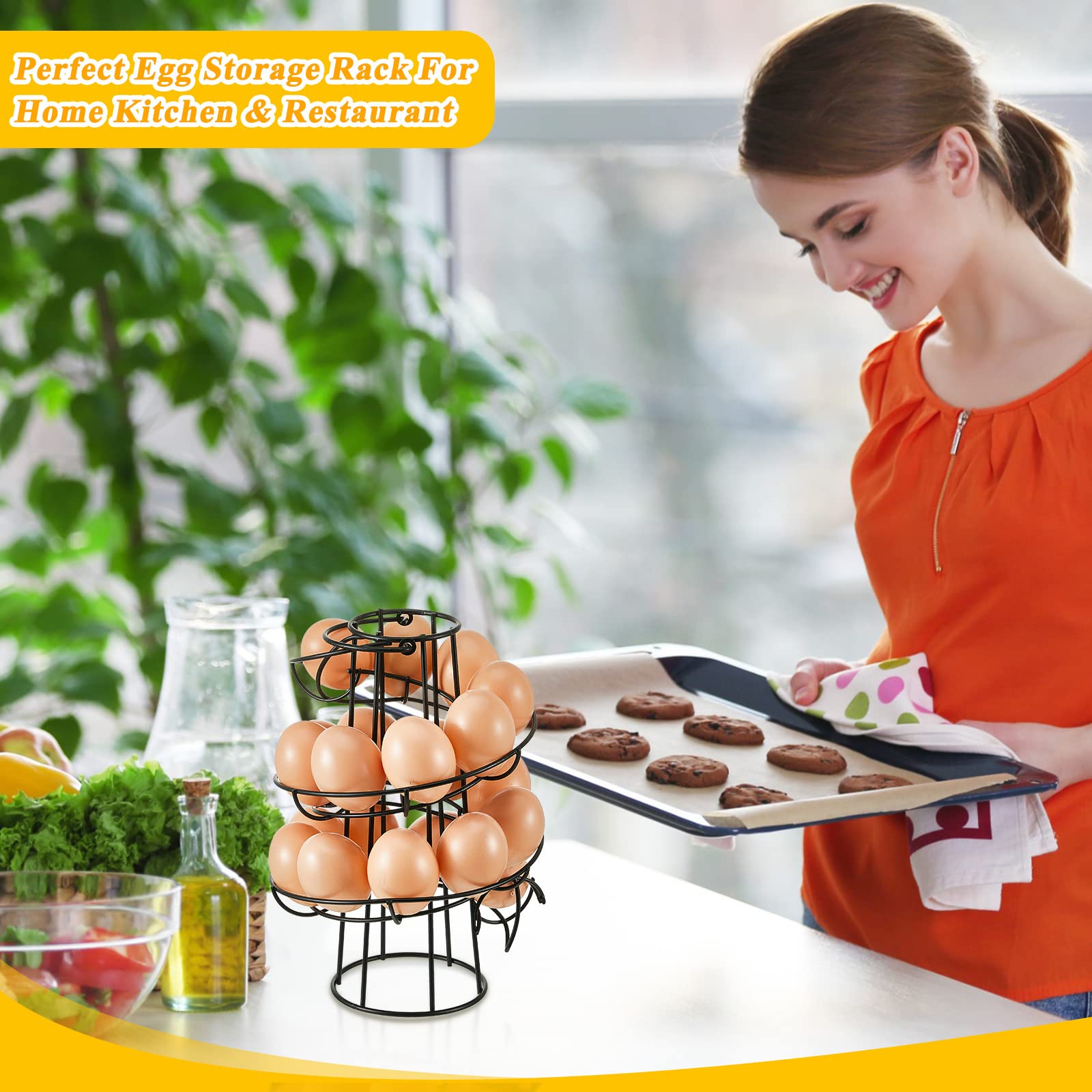 Zubebe two-piece display helps plan use of up to sixty eggs.