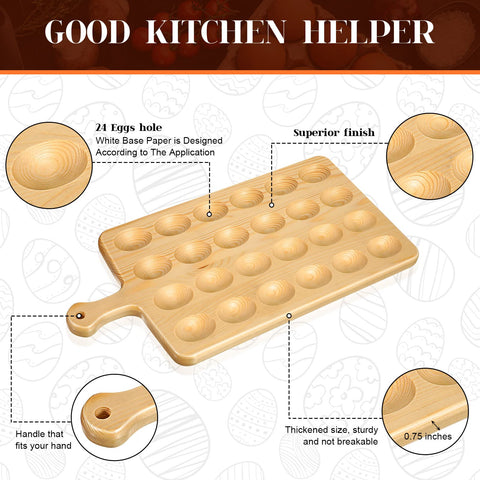 Zubebe deviled egg tray with reversible design and flat side for appetizers.
