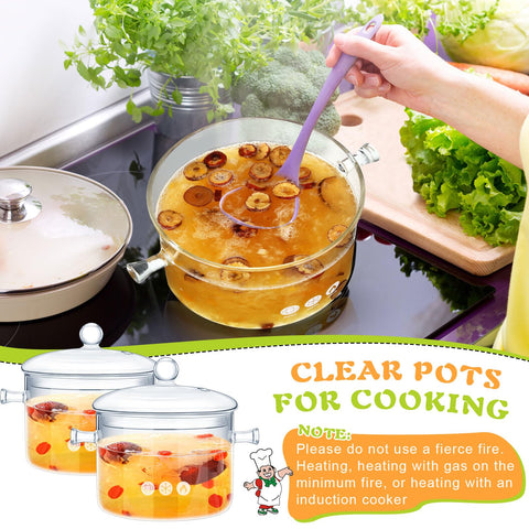 Zubebe glass pot with lid for easy cleaning and serving