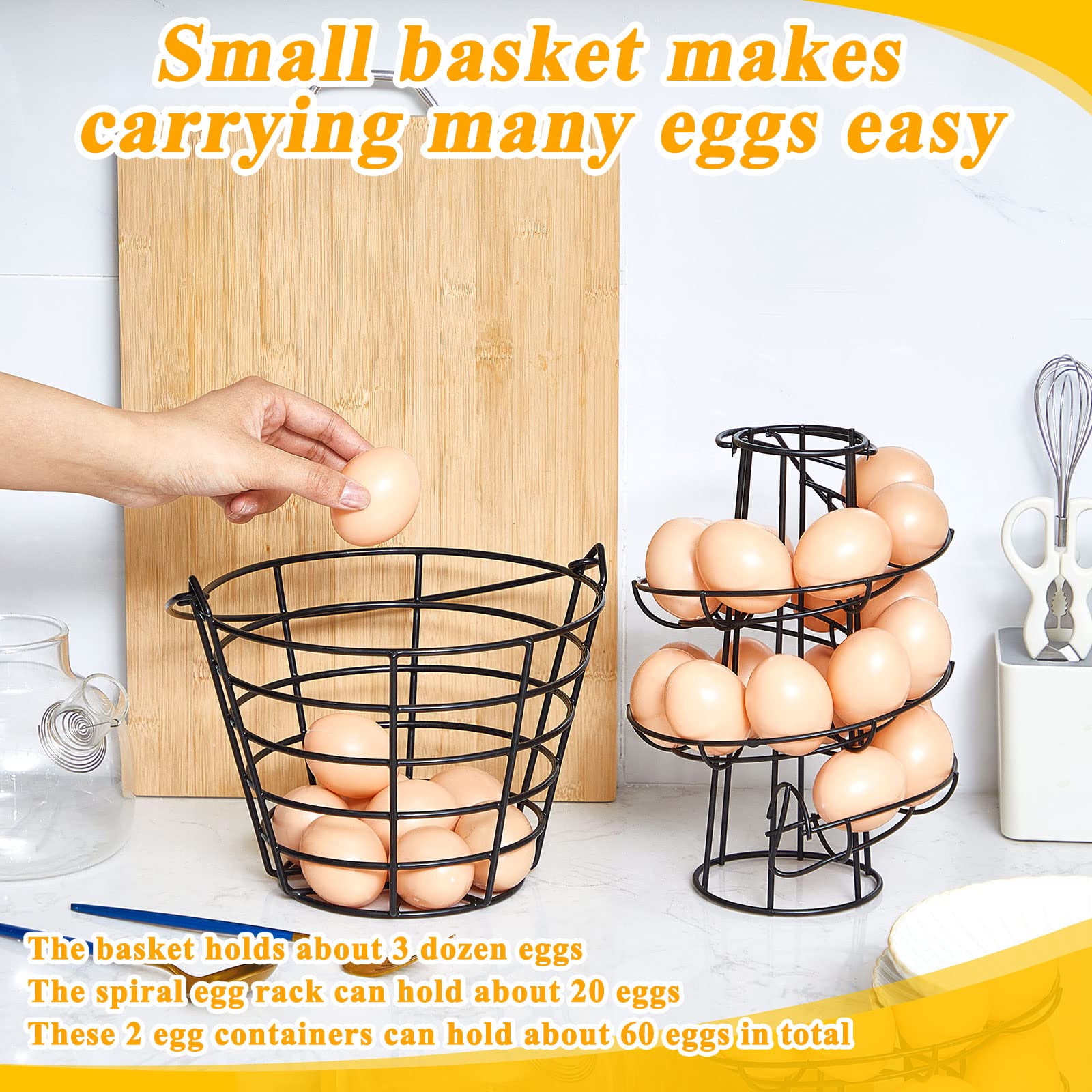 Zubebe egg set with handle design enables easy transport.