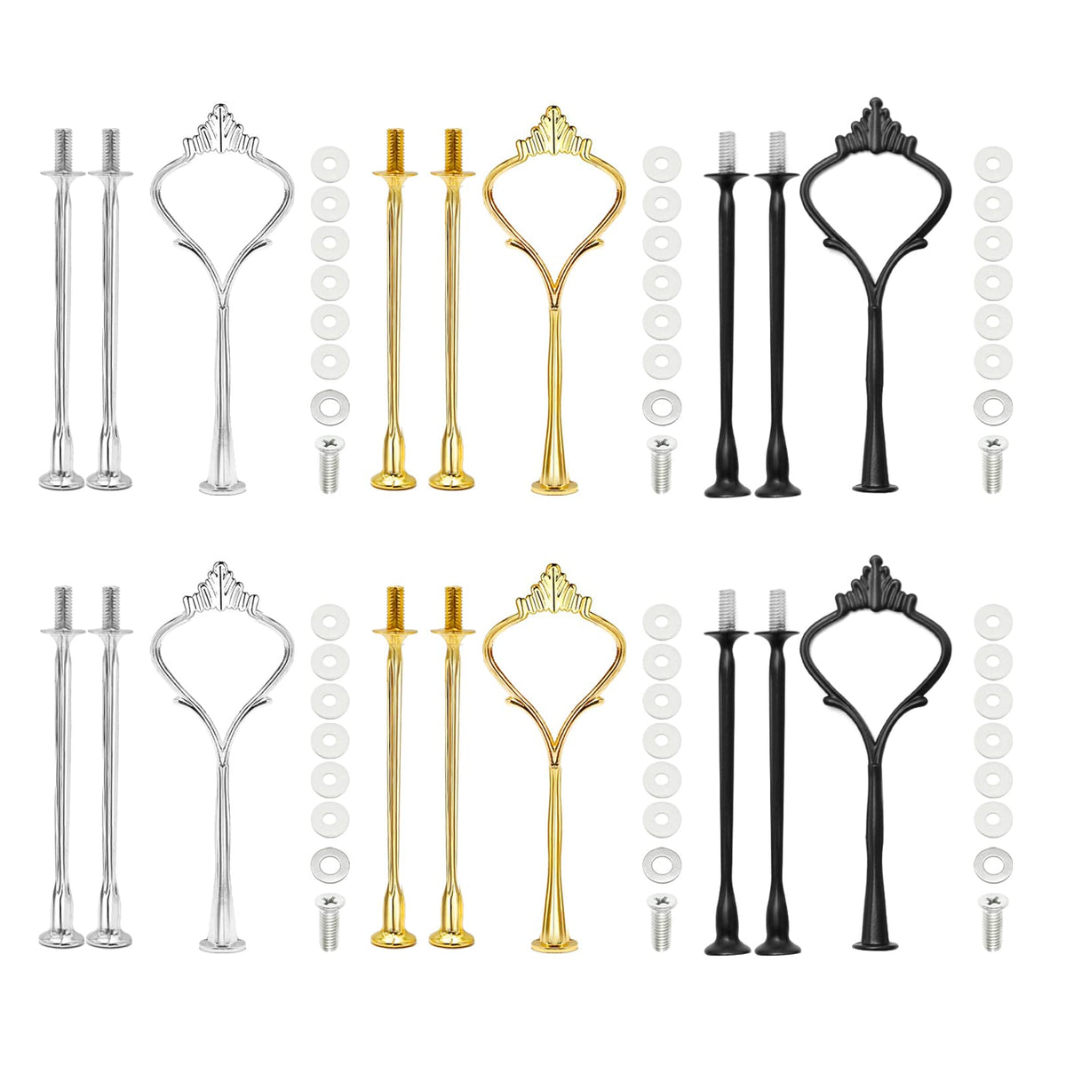 ZUDKSUY gold cake stand hardware elevates elegant tiered displays.