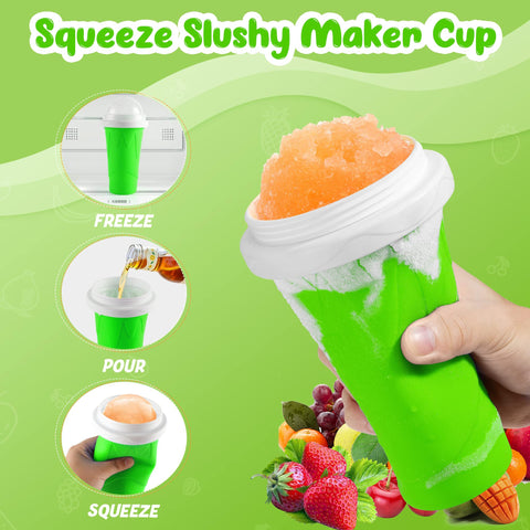 ZUGM Magic Squeeze Slushy Cups freeze-and-flavor for DIY slushies.