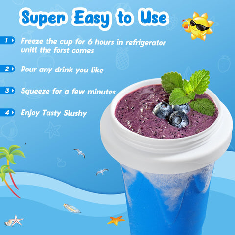 ZUGM Slushy Cup green for DIY smoothies and family-friendly fun.