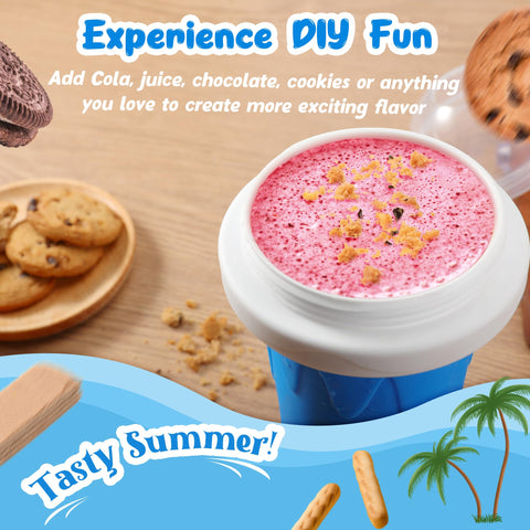 ZUGM Slushy Cup lid and straw enable mess-free portable snacking.