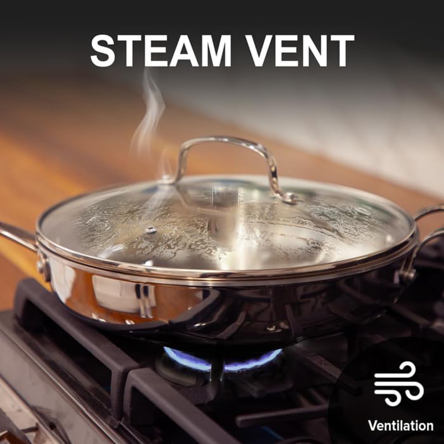 ZUIHUI splash-preventing lid reduces stovetop mess.