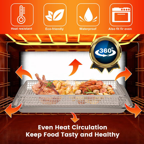 ZuKaYeHome air fryer basket 360° heat circulation improves outer crispness and tenderness.