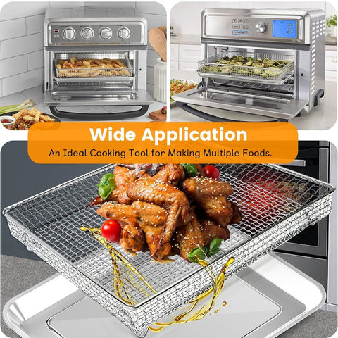 ZuKaYeHome air fryer pan complements the mesh tray for versatile cooking.