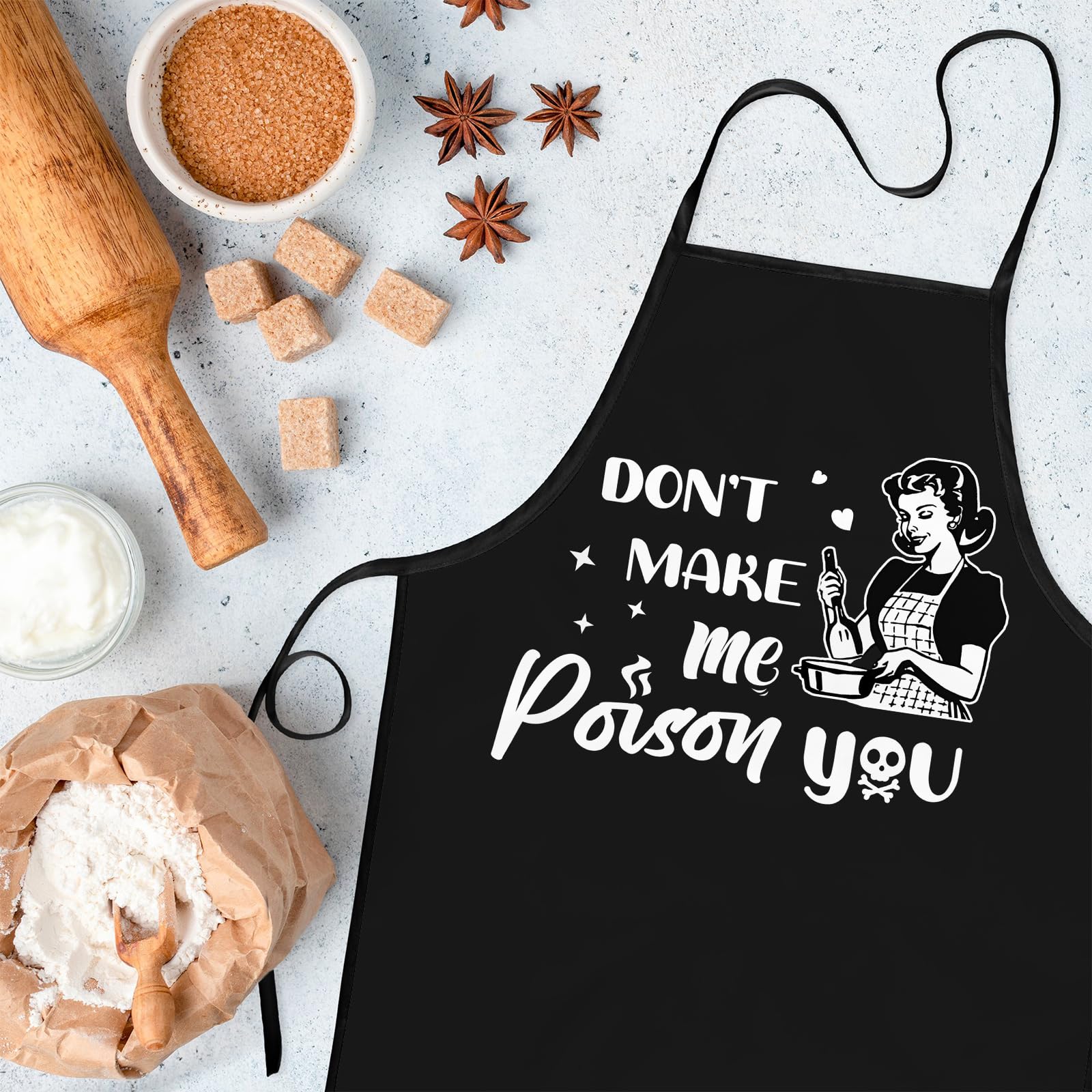 zukmvuh baking kitchen apron, comfortable and easy to clean.