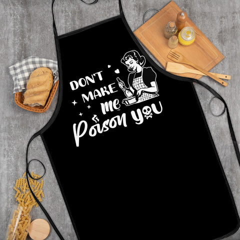 zukmvuh easy-clean apron, stains wipe away after use.