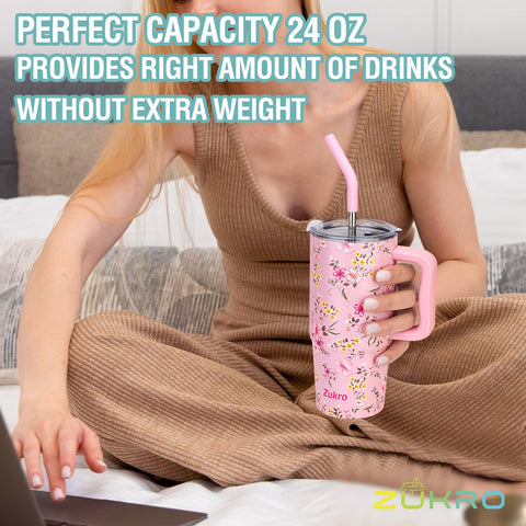 Zukro tumbler with durable matte coating resists dents and fading
