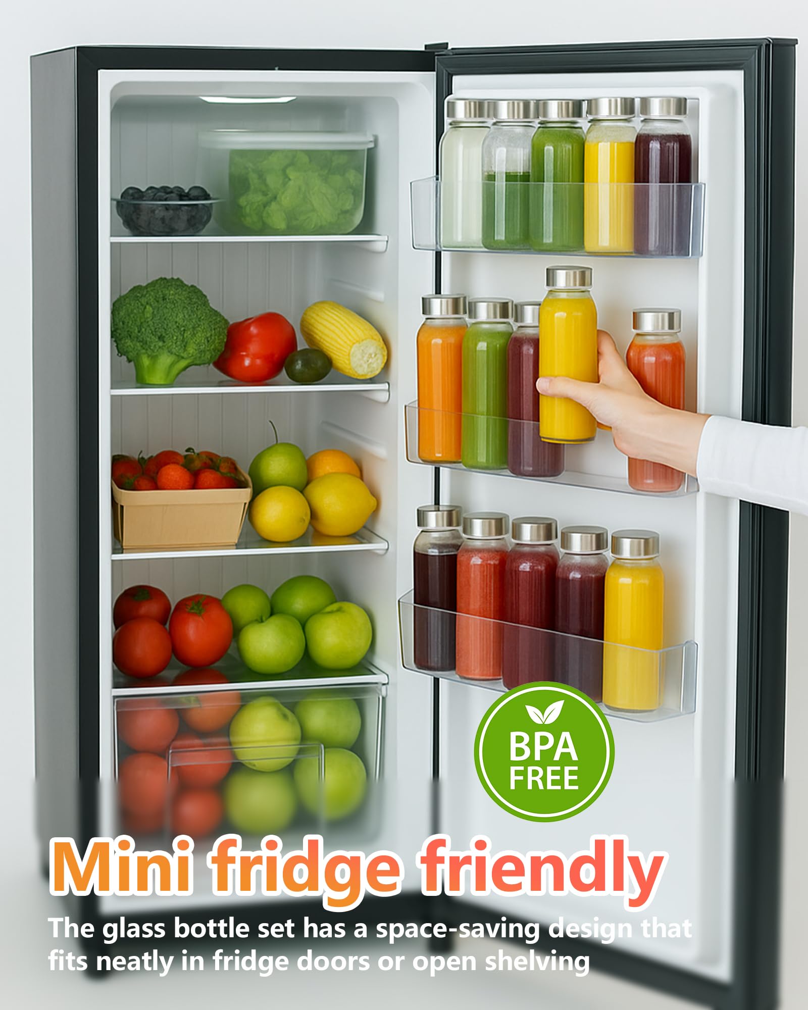 Zukro glass bottle easy to carry in your bag on the go.