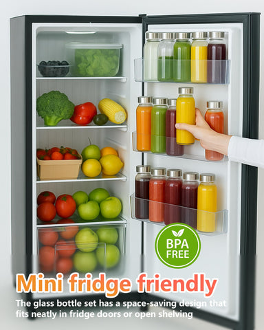 Zukro glass bottle easy to carry in your bag on the go.