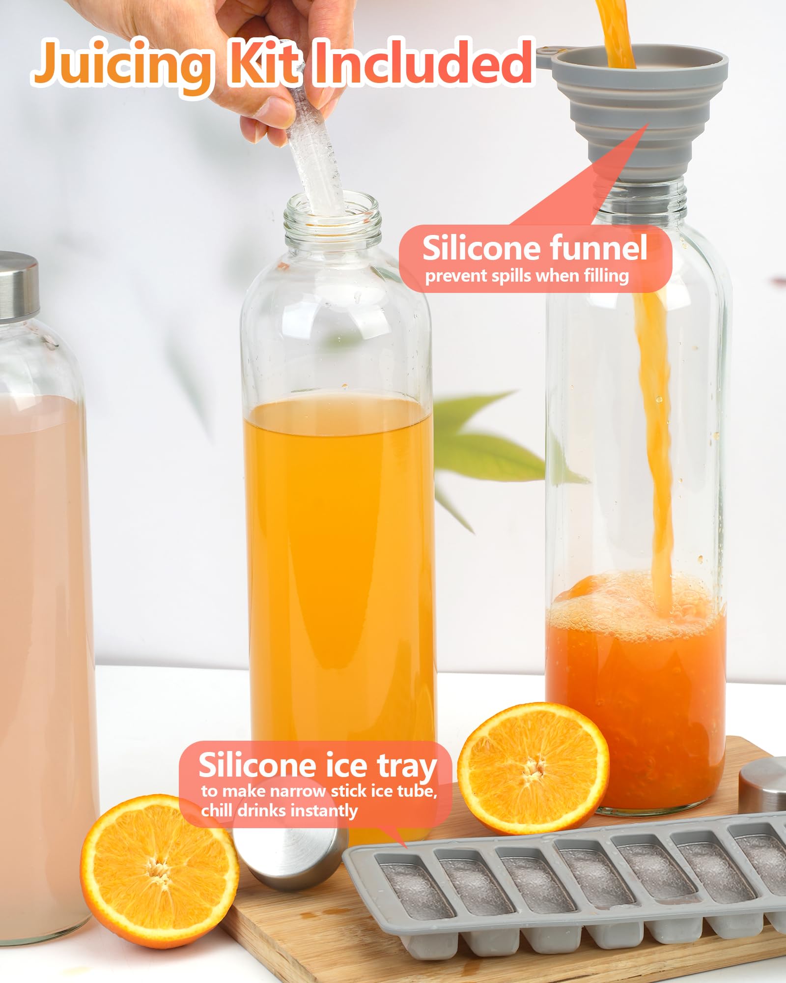 Zukro dishwasher-safe glass bottle for easy cleaning after drinks.