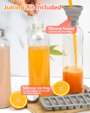 Zukro dishwasher-safe glass bottle for easy cleaning after drinks.