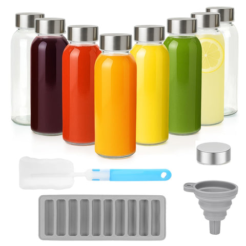 Zukro glass bottle with airtight cap, 10.5 oz capacity for on-the-go drinks