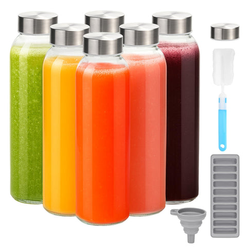Zukro glass 24oz bottle with airtight lid for fresh juice on the go.