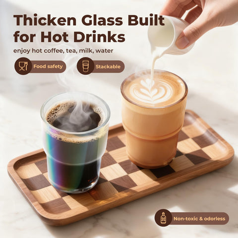 Zukro glass tumbler with leakproof sip lid for spill-free travel