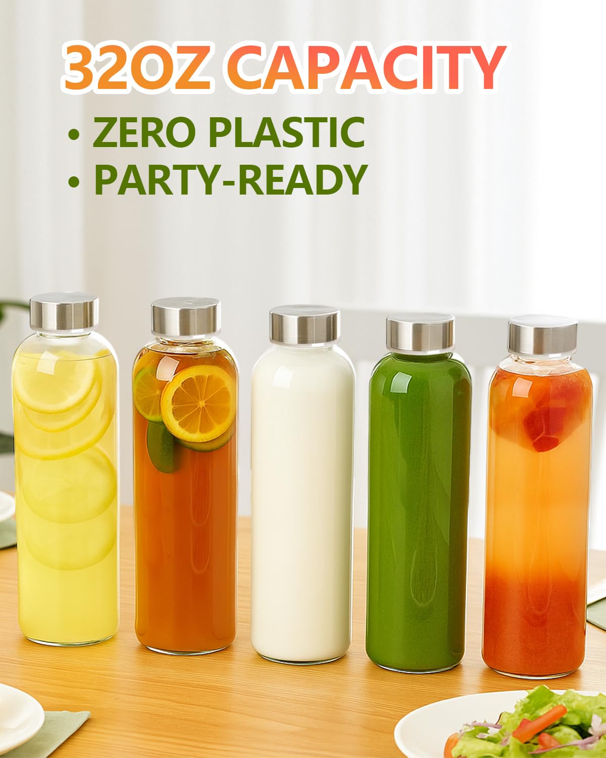 Zukro large 32oz capacity supports generous servings at picnics or workouts.