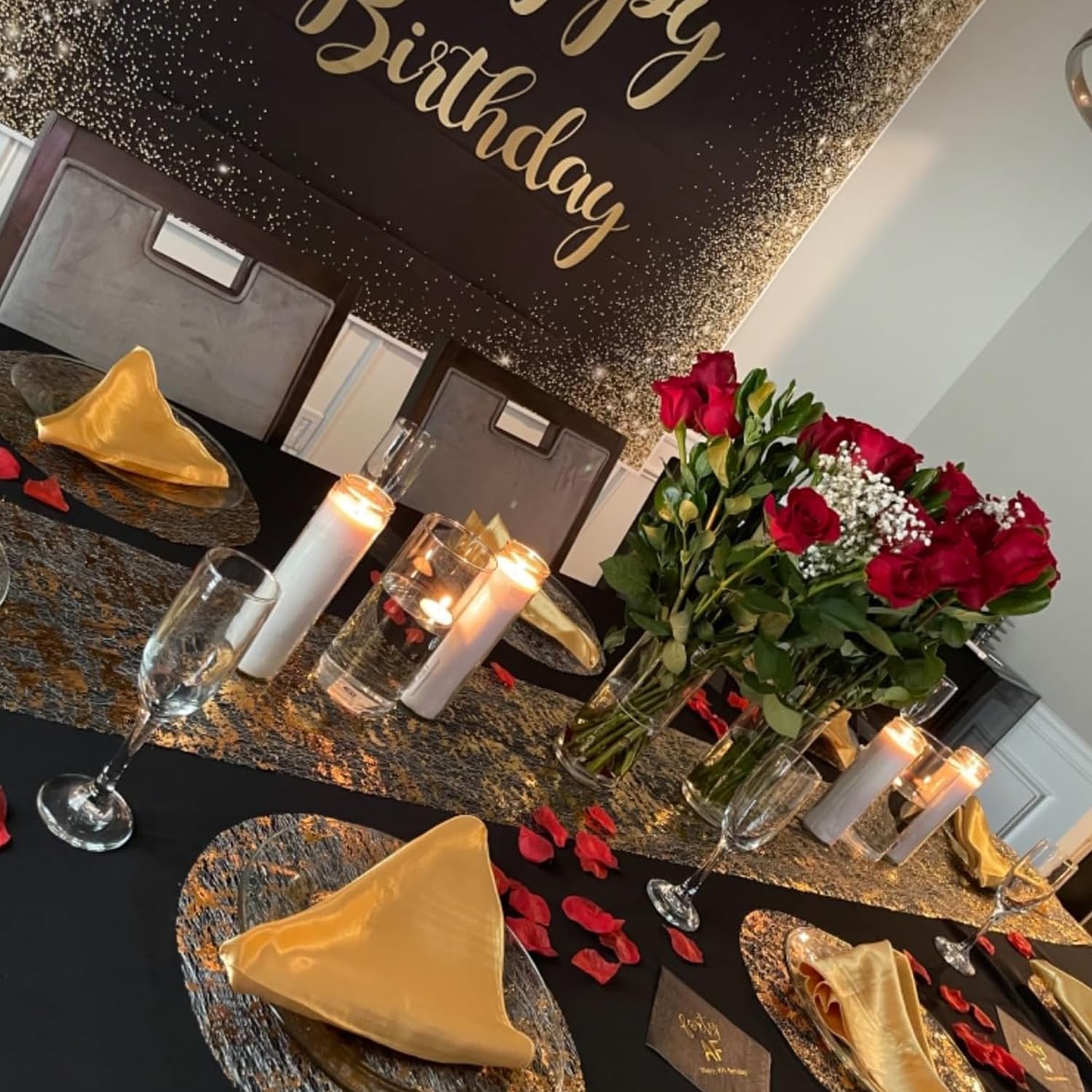 Zulaniu disposable placemats with metallic foil, 13 inch, easy cleanup.