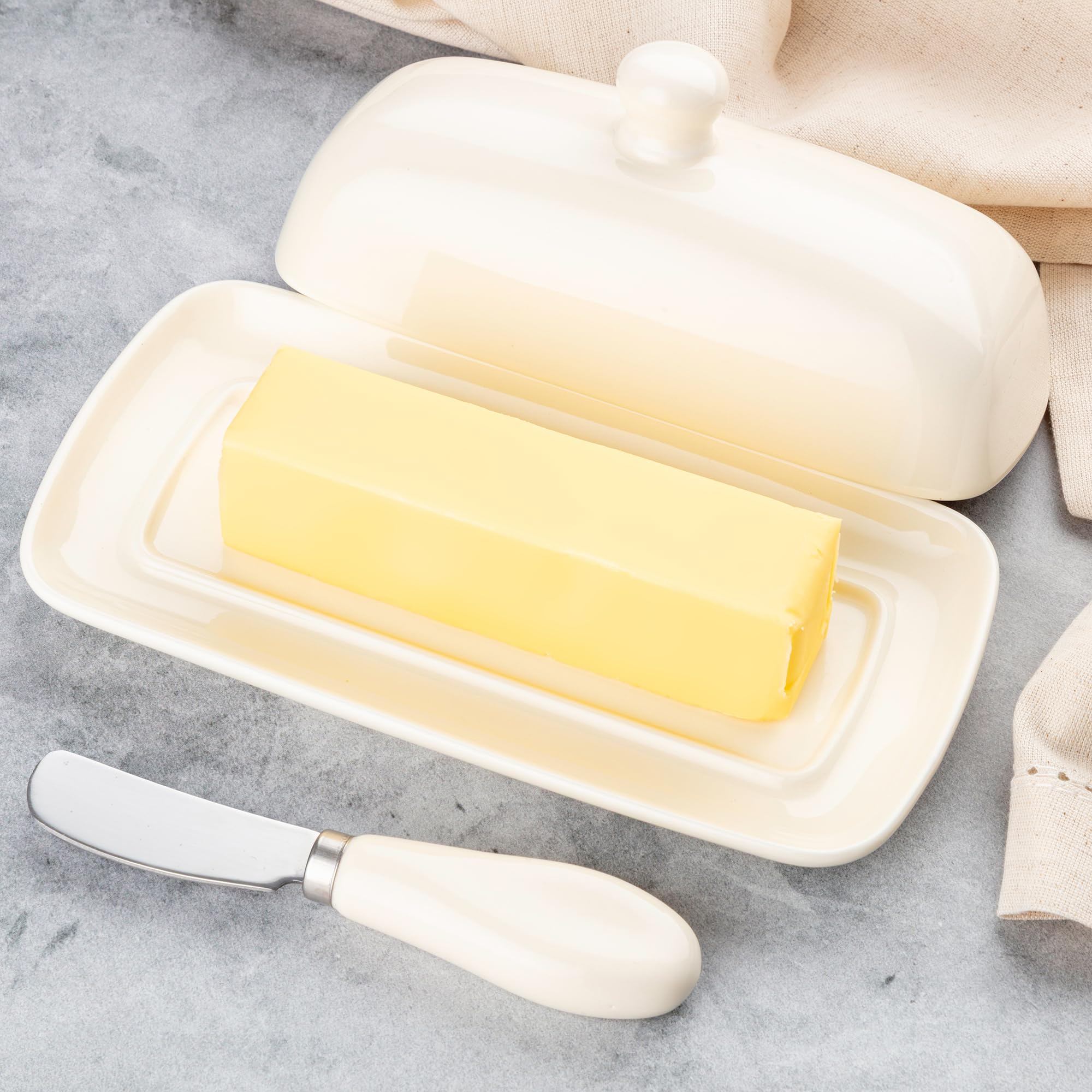 Zulay Butter Dish gift ready for brunch and housewarming