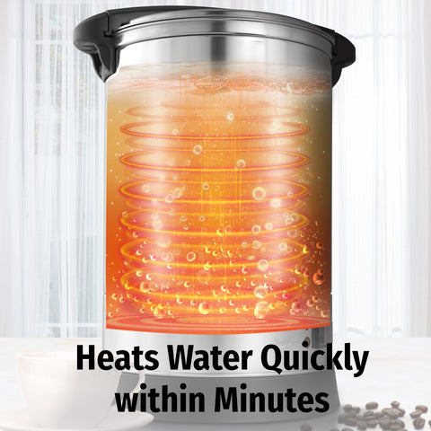 Zulay coffee urn twist-lock lid minimizes spills during service