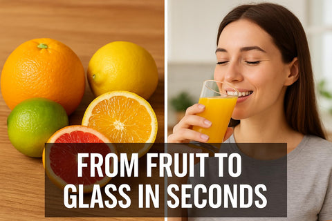 Zulay Electric Citrus Juicer quiet 160W motor for peaceful mornings.