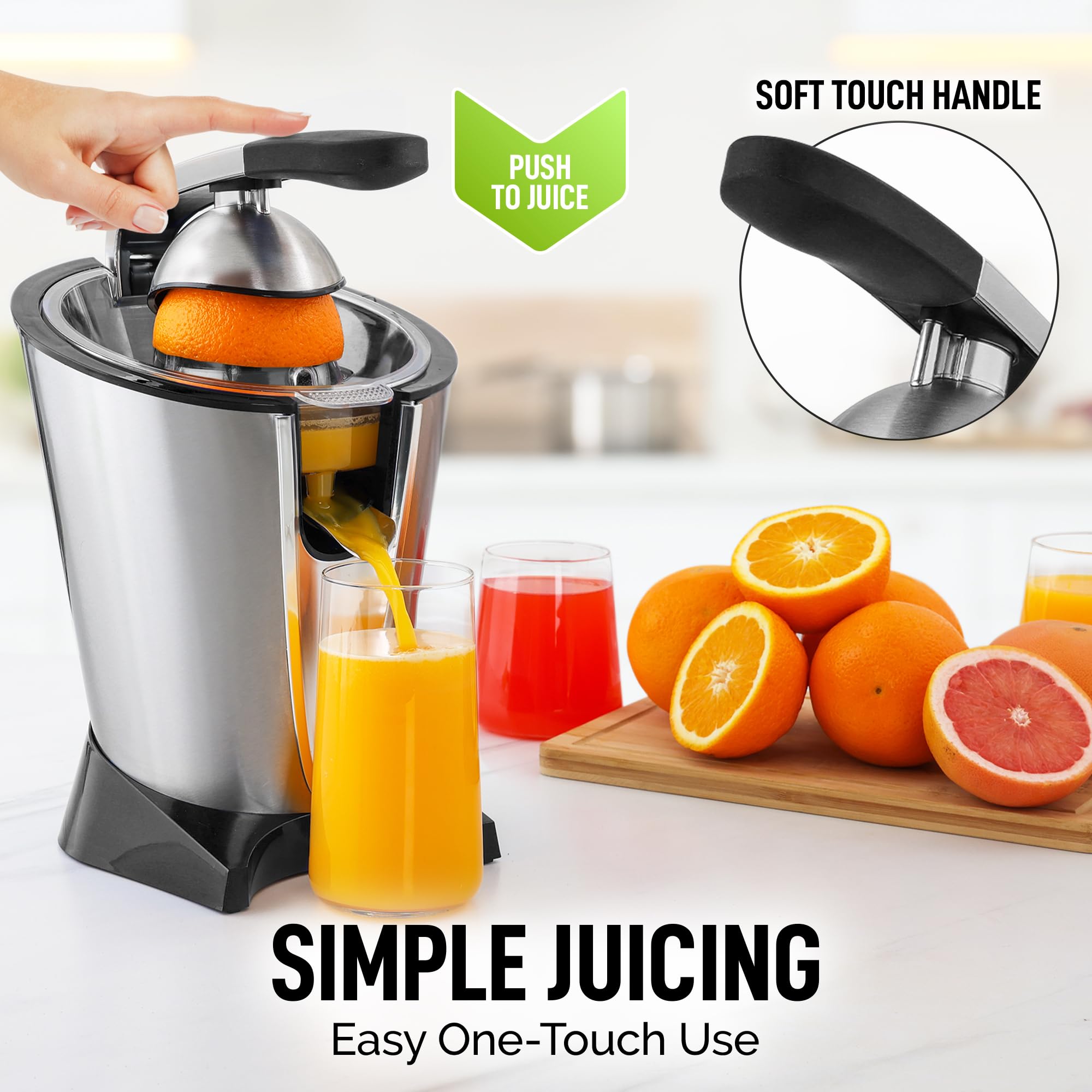 Zulay Electric Citrus Juicer small cone juicing for lemons and limes with precision.