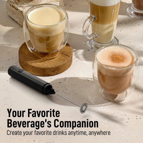 Zulay Froth N Go matte ABS body highlights durable, rust-resistant design