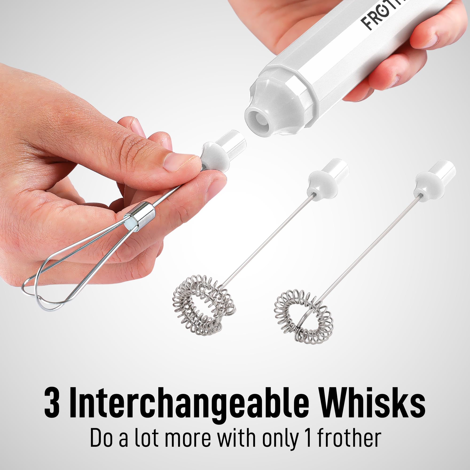 Zulay Froth N Go 3-in-1 attachments ready for froth, whip, and mix