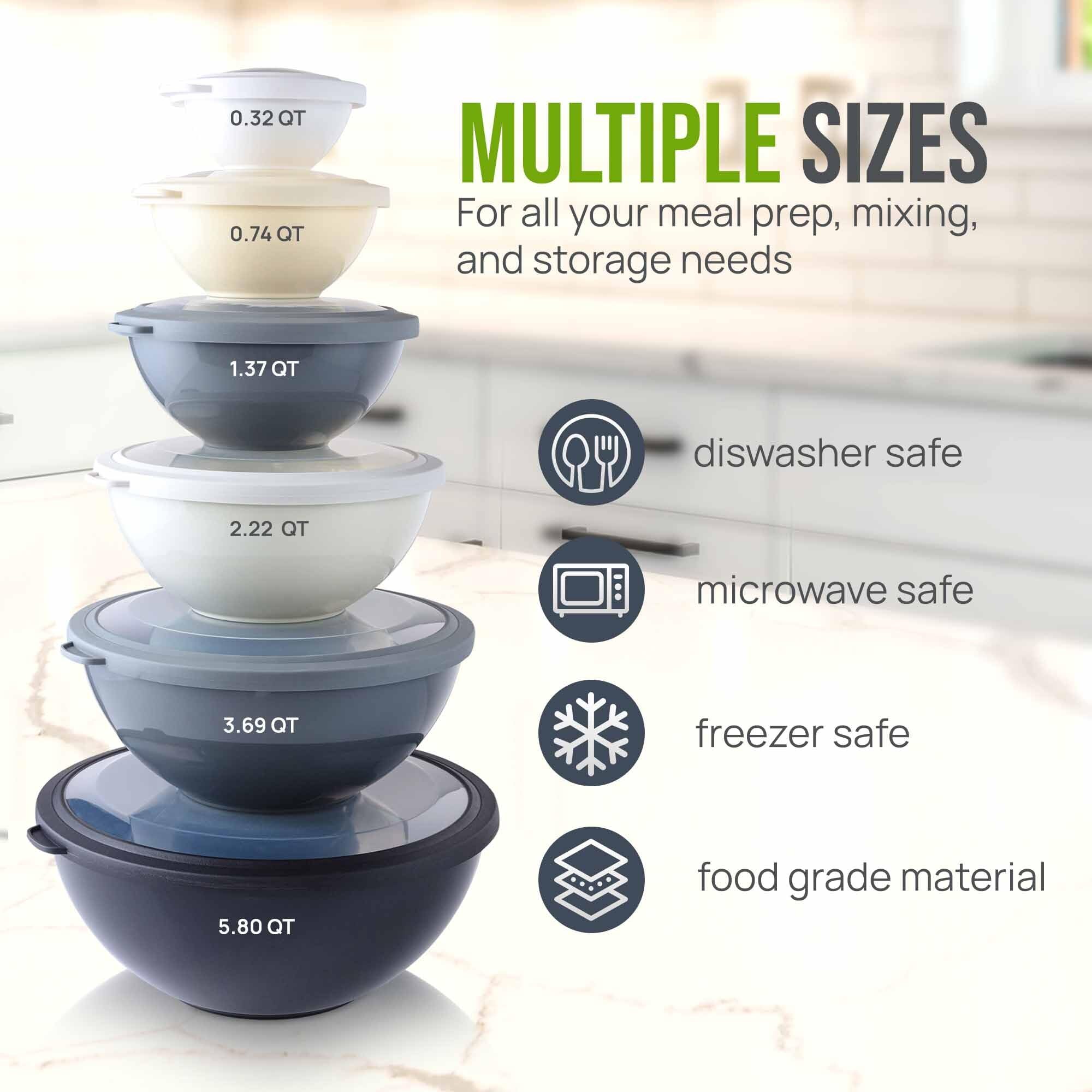 Zulay Kitchen microwave-safe mixing bowls for fast batter prep