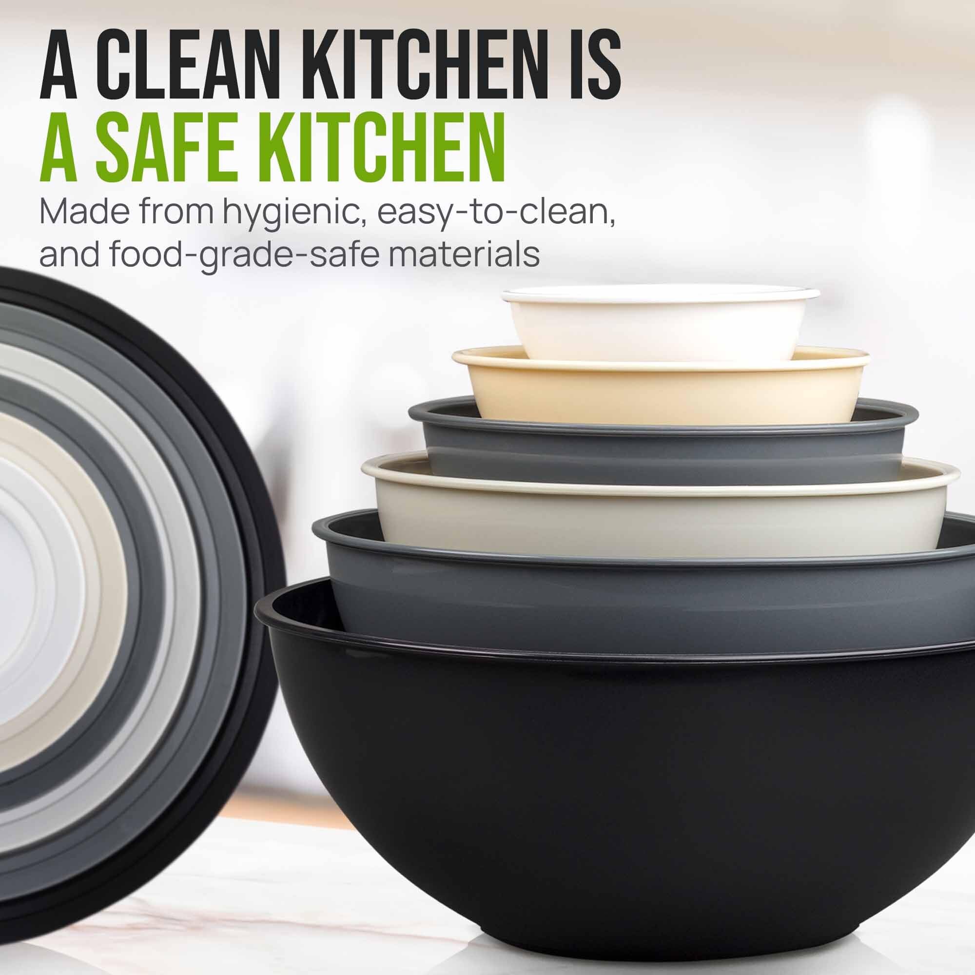 Zulay Kitchen stackable bowls for compact storage