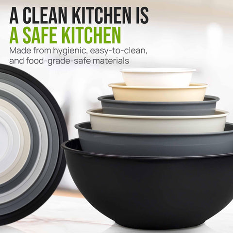 Zulay Kitchen stackable bowls for compact storage